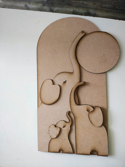 Elephant Family Wall Art